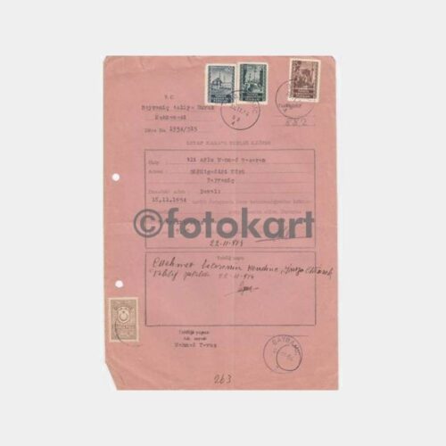 1954 Bayramiç Damgalı Mahkeme Hukuk Davetiye