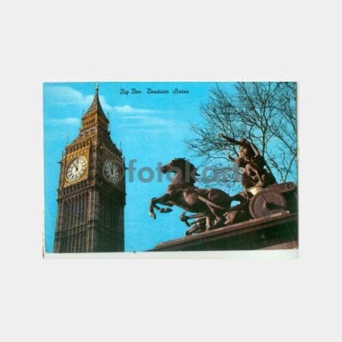 1969 Londra Big Ben Saat Kulesi Damgalı Kart