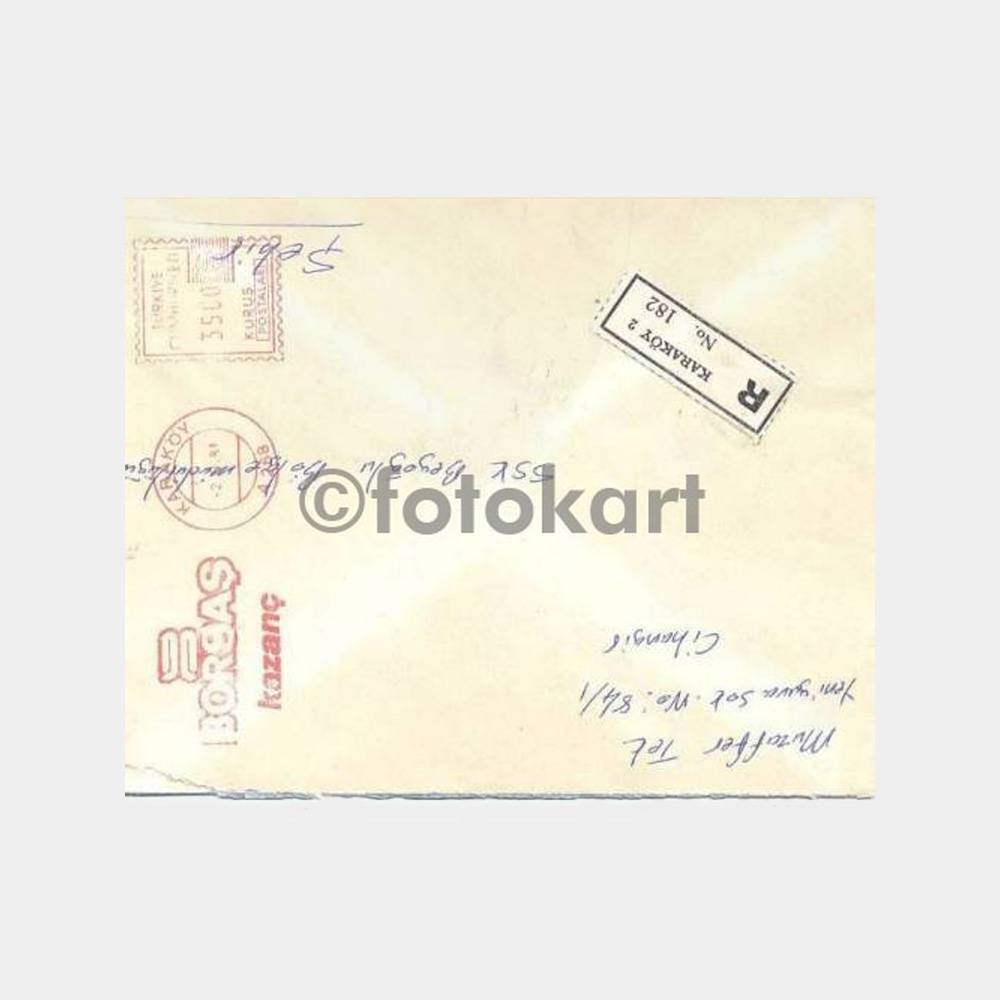 1981 Borsaş Kazanç Reklam Flamlı Zarfı