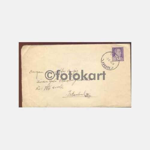 1951 Ankara Cebeci Damgalı Mektup Zarfı