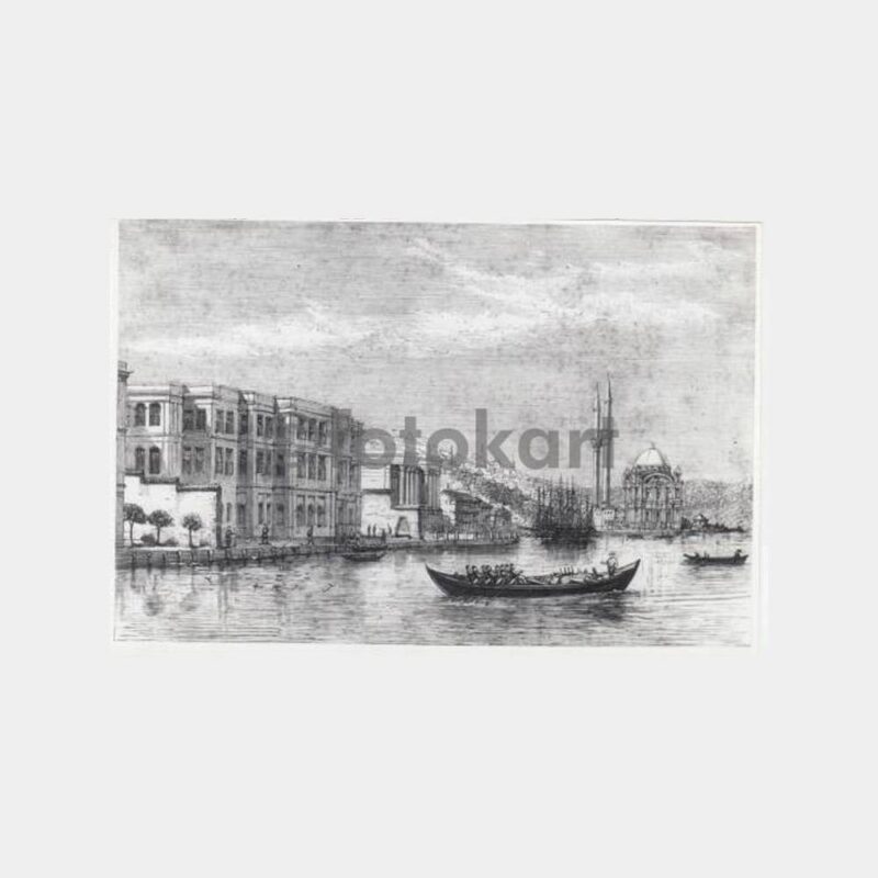 Çırağan Sarayı Eski Gravürden Fotoğraf