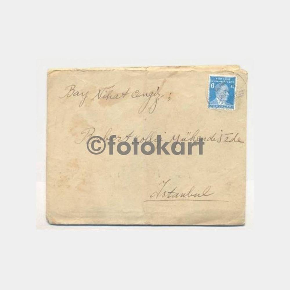 1955 Denizli Delikliçınar Posta Damgalı Zarf