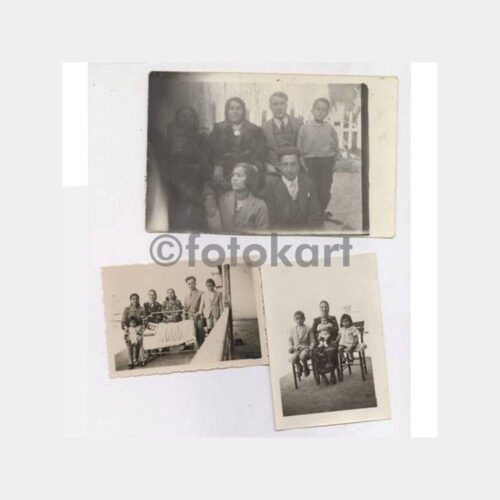 1940 Elazığ Albümünden Aile 3 Adet Fotoğraf