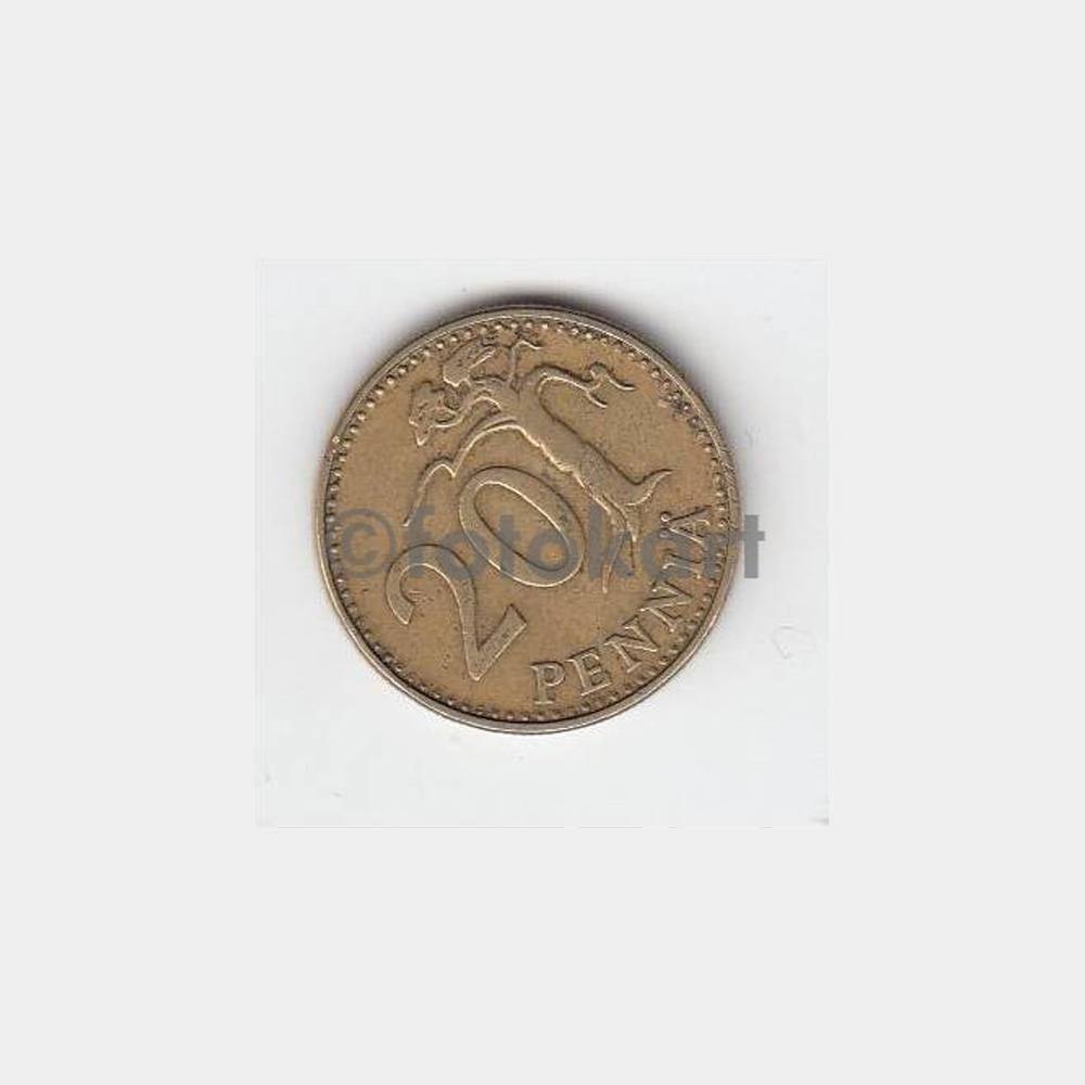 1963 Finlandiya 20 P Madeni Para - Görsel 2