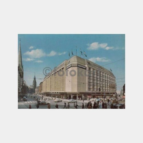 1968 Almanya Hamburg Karstadt Görünüş Kart