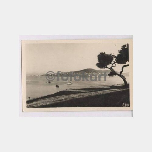 1928 Heybeliada Savaş Gemi Görünüş Fotokart