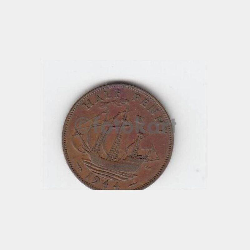 1944 İngiltere Half Penny Madeni Para