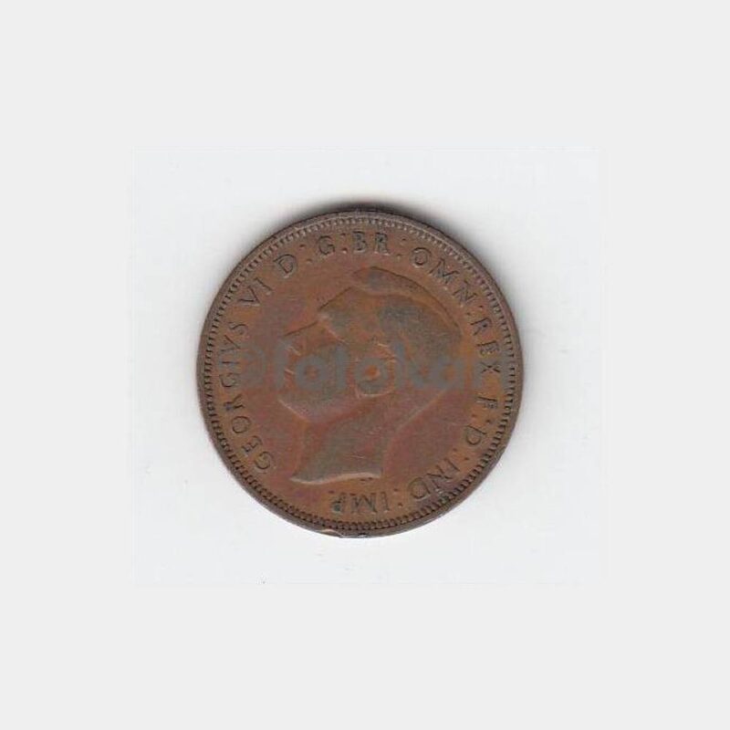 1944 İngiltere Half Penny Madeni Para - Görsel 2