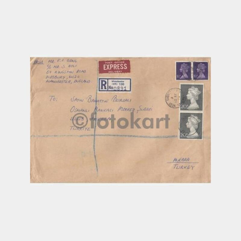 1974 İngiltere Taahhütlü Zarf