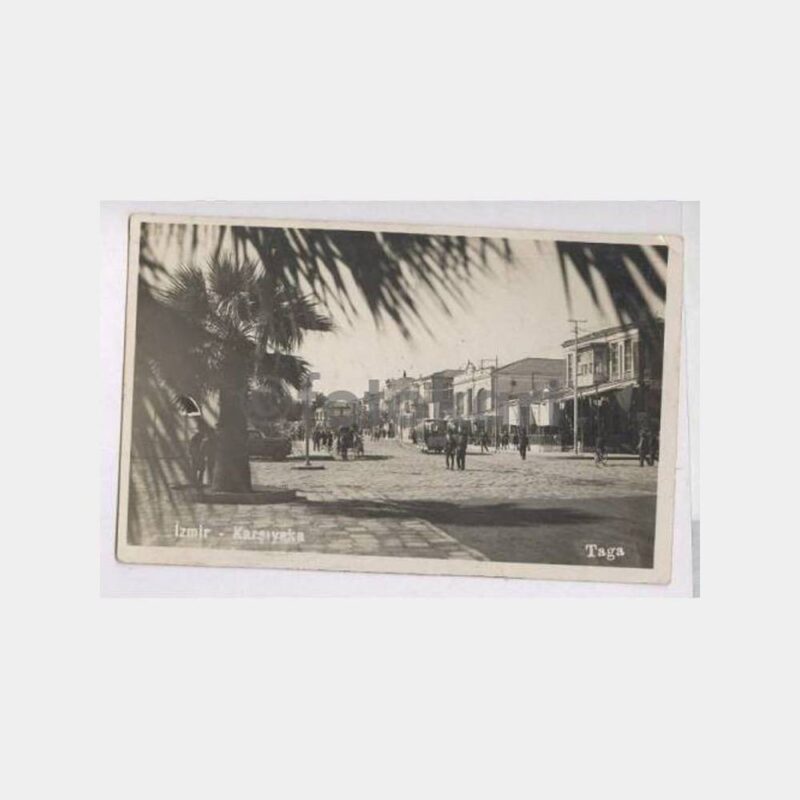 1941 İzmir Karşıyaka Tramvaylar Nadir Kartpostal