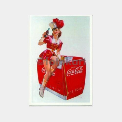 Coca Cola Konulu Vintage Tarz Kartpostal No. 03