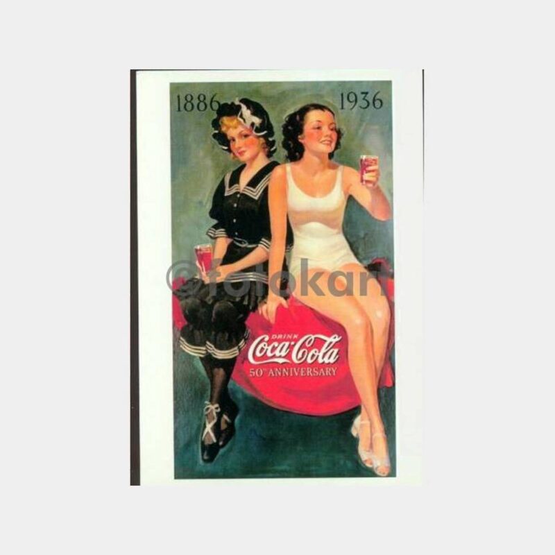 Coca Cola Konulu Vintage Tarz Kartpostal No. 05