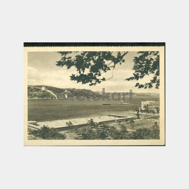 1959 Boğaziçi Küçüksu Plajı Görünüş Kartpostal