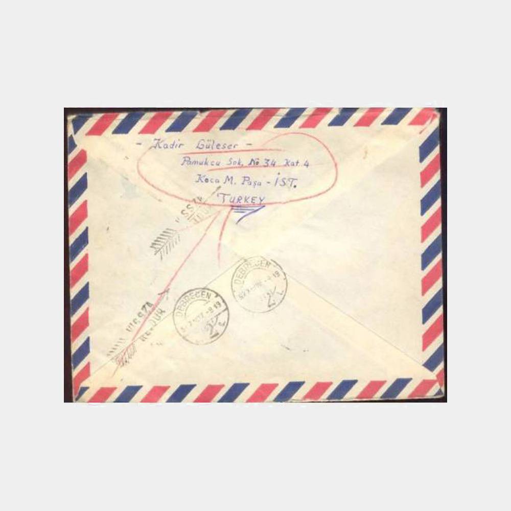 1977 Macaristan İade Mektup Zarfı - Görsel 2