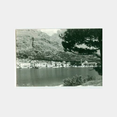 1957 Hırvat Makarska Görünüş Damgalı Kartpostal