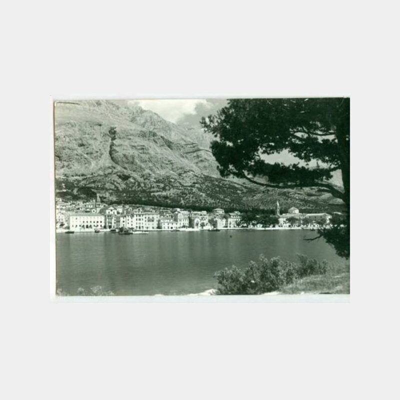1957 Hırvat Makarska Görünüş Damgalı Kartpostal