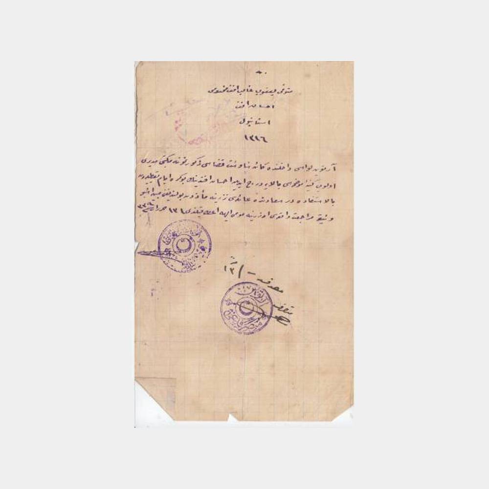 1925 Osmanlıca Ordu Komutanlığı Damgalı Belge