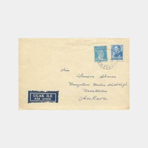 Ordu Perşembe Damgalı Uçakla Gön. Zarf