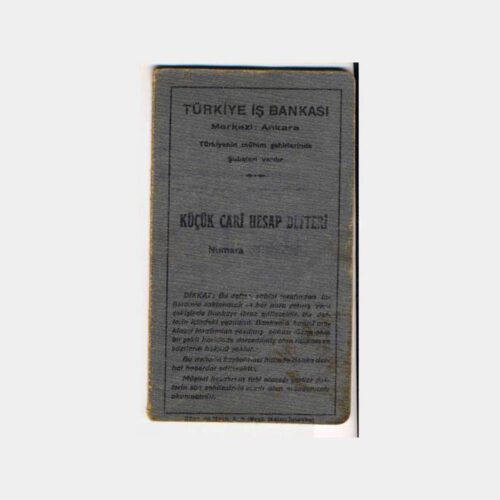 1932 T. İş Bankası İstanbul Şb. Hesap Cüzdanı