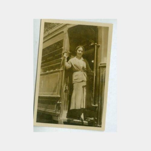 1930 Tramvayda Kadın Görünüş Fotoğraf