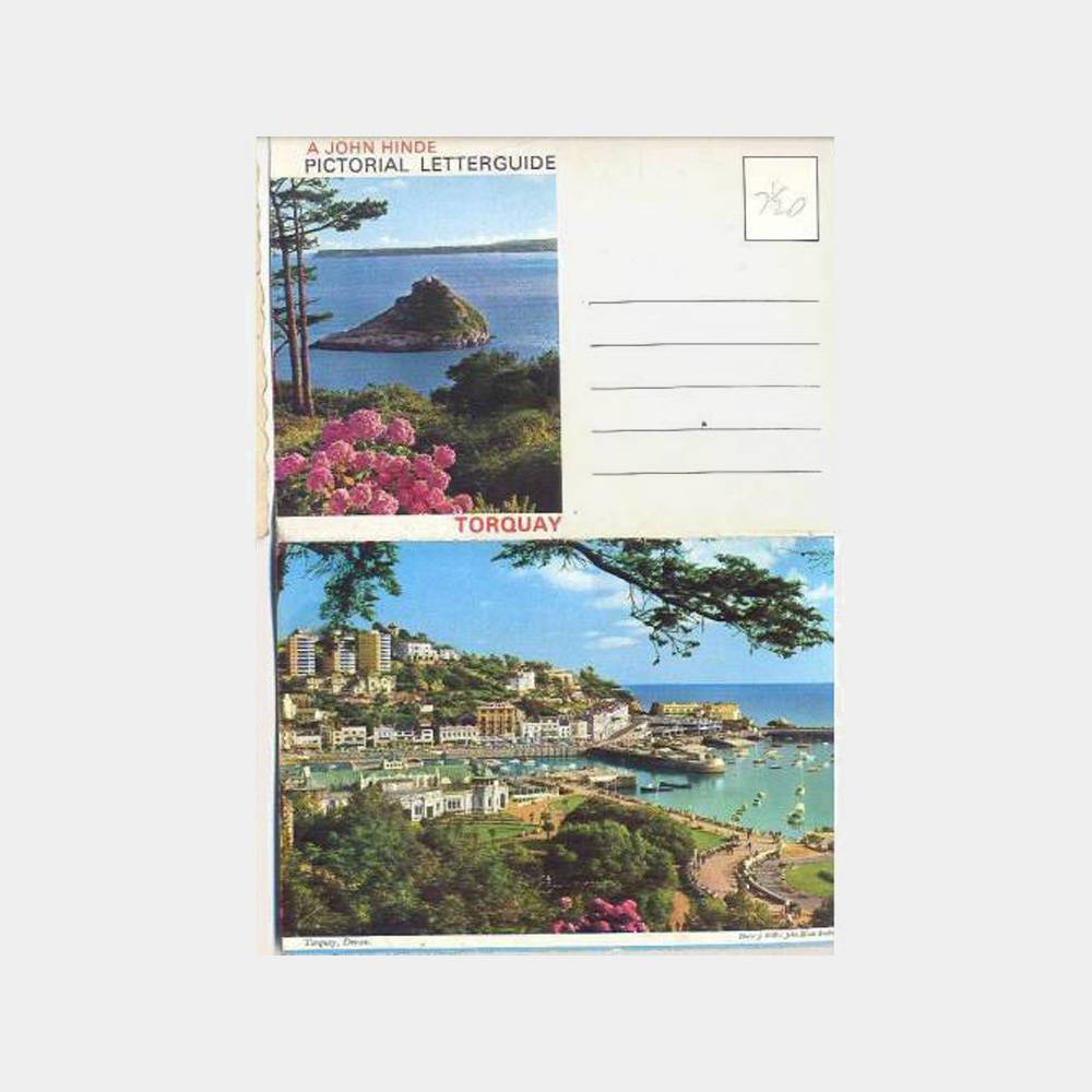 İngiltere Torquay Şehir Albümü Kartpostal