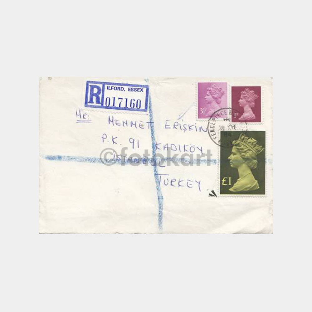 1984 İngiltere Essex Posta Damgalı Zarf