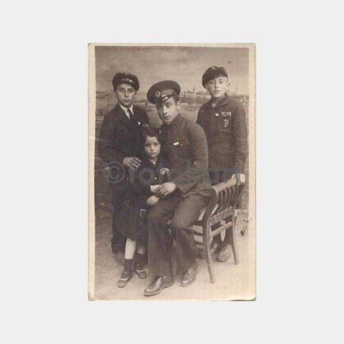 1931 Asker ve Çocukları Stüdyo Fotoğraf