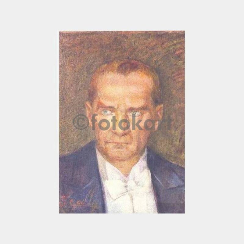 1981 Yapı Kredi Atatürk Tablo Kartpostal