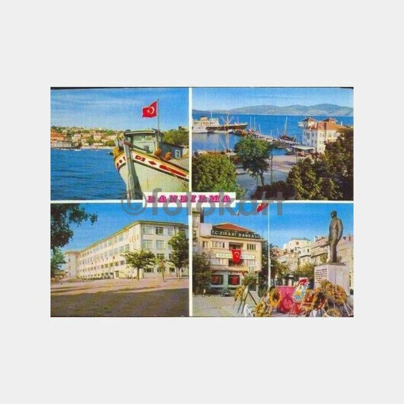 Bandırma 4 Görünüş Deniz Vapur Kartpostal