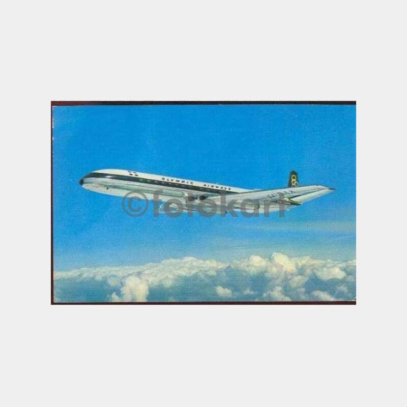 Yunanistan Olympic Airways Comet 4B Uçak Kartpostal