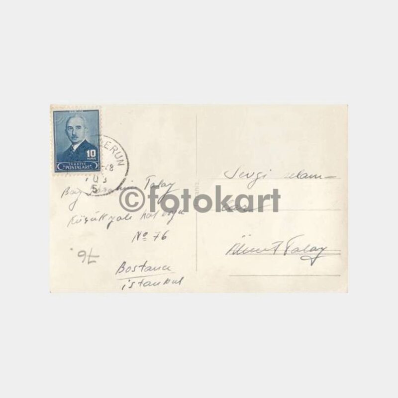 1948 İskenderun Damgalı İnönü Pullu Kartpostal - Görsel 2