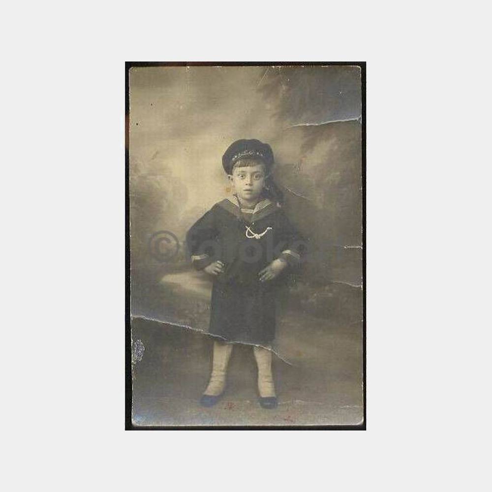 1929 Denizci Giyimli Çocuk Stüdyo Fotoğraf