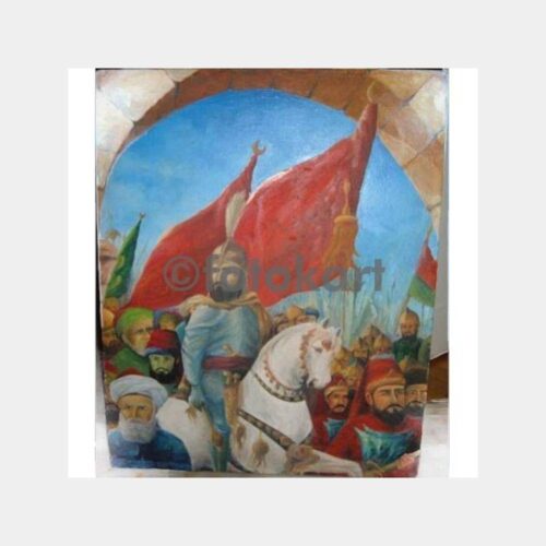 Fatih Sultan Mehmet İstanbul Girişi Yağlıboya Tablo