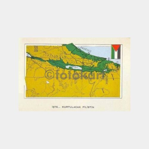 İşte Kurtulacak Filistin Harita Kartpostal