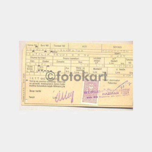 İ.E.T.T Gaz Makbuzu