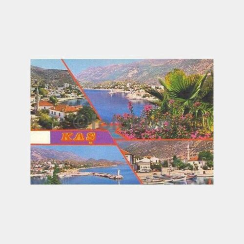 Antalya Kaş Şehirden 4 Görünüş Kartpostal