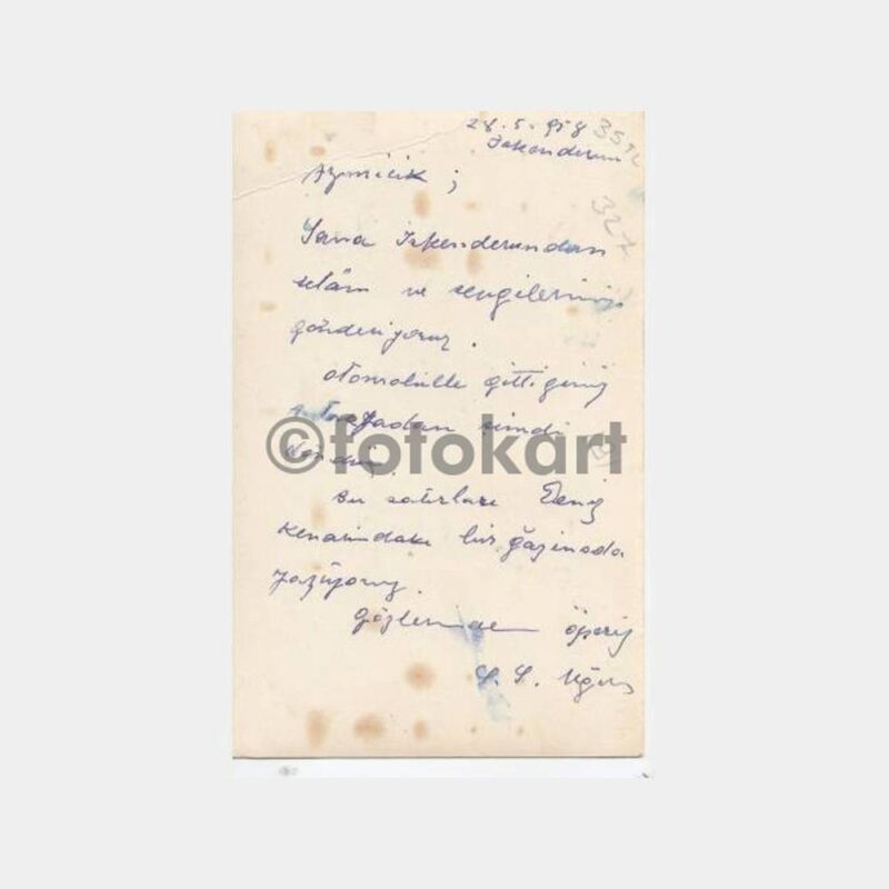 1958 İskenderun Sahili Görünüş Kartpostal - Görsel 2