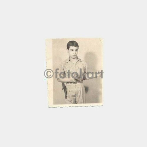 1942 Silahlı Çocuk Malatya Hatırası Fotoğraf