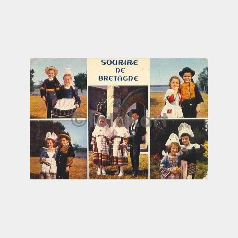 Sourire De Bretagne Milli Kıyafetli Çocuklar Kartpostal