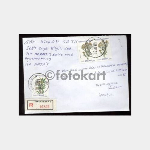 2001 İskenderun Taahhütlü Posta Zarfı