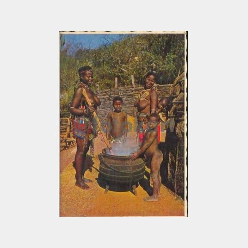 Güney Afrika Yerlileri Kartpostal