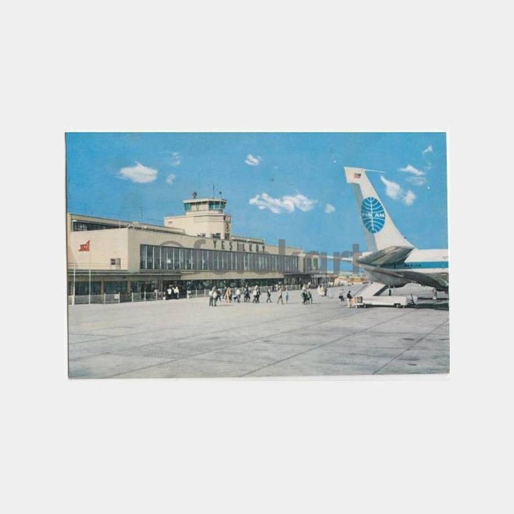 1960 Yeşilköy Havalimanı Uçak Görünüş Kartpostal