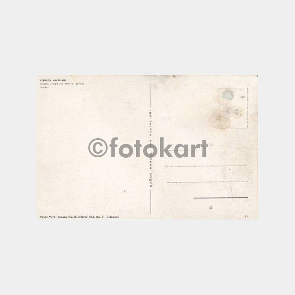 1960 Yeşilköy Havalimanı Uçak Görünüş Kartpostal - Görsel 2