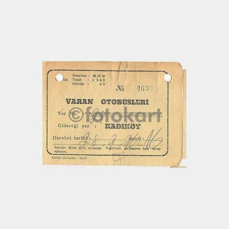 1962 Varan Otobüs Bileti
