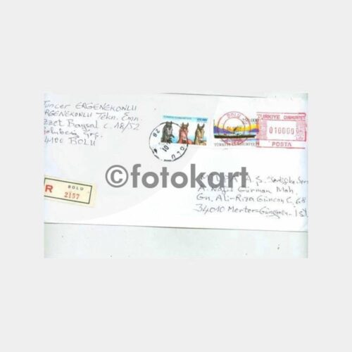 2001 Bolu Posta Damgalı Zarf