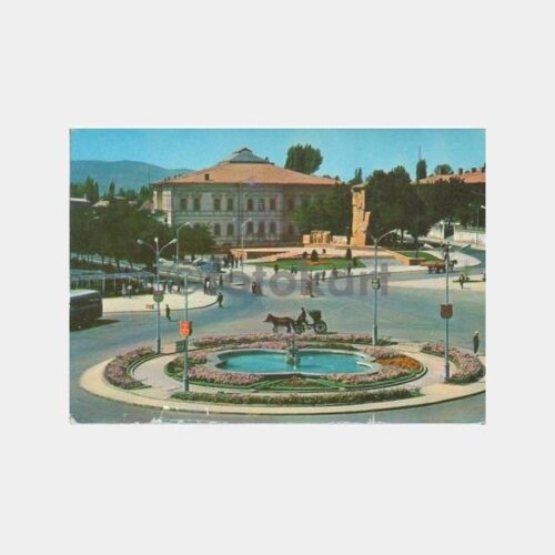 1970 Sivas Cumhuriyet Meydanı Görünüş Kartpostal