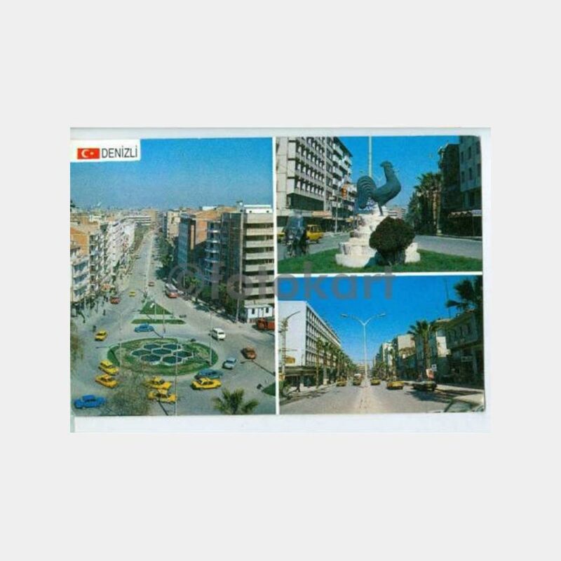 1980 Denizli Muhtelif Görünüşler Kartpostal