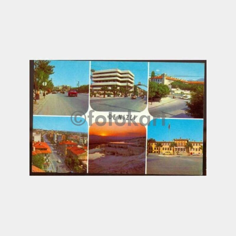 1970 Denizli Muhtelif Görünüş Kartpostal