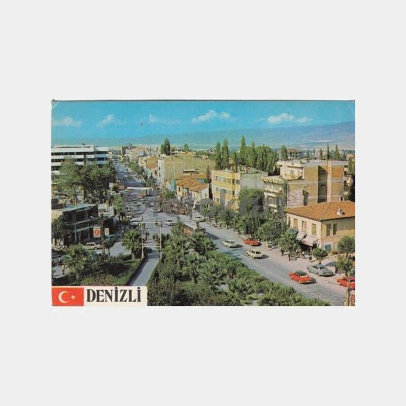 1975 Denizli Genel Görünüş Kartpostal