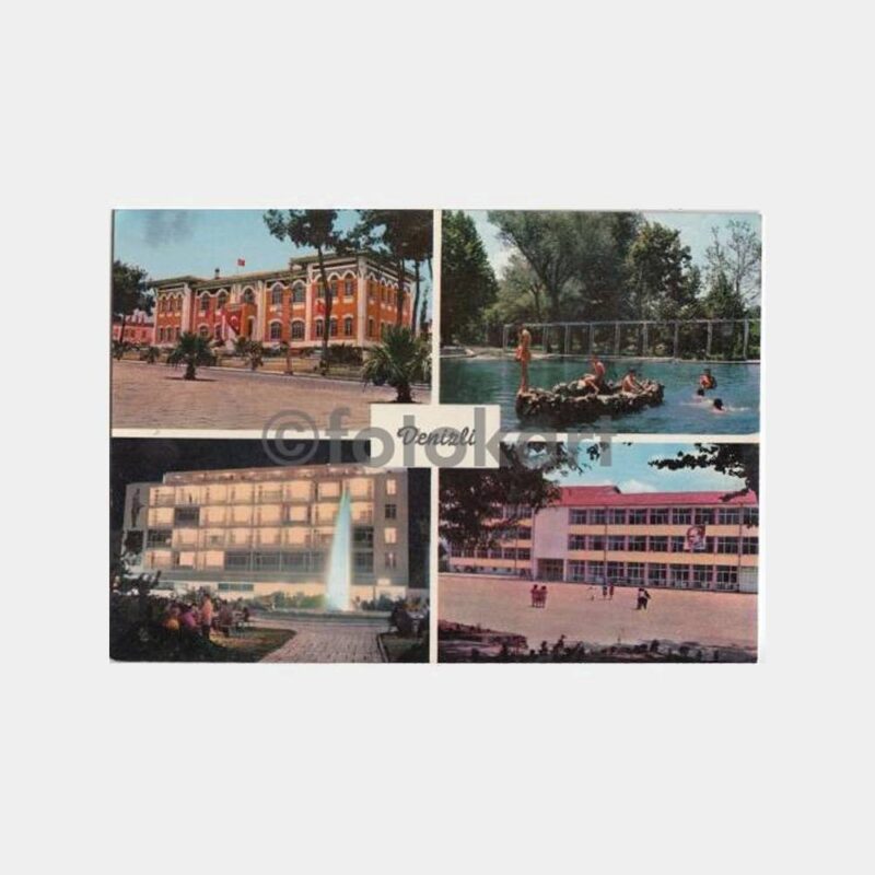 1975 Denizli 4 Görünüş Kartpostal